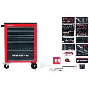 GEDORE Red R21560002 <b>Tool</b> set in workshop <b>trolley</b> <b>MECHANIC</b> red 166 pieces - Product Image 1