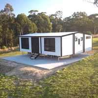 Maison Mobile 3 chambres à coucher, pack plat pliable, maison conteneur extensible, moderne, australie, 20 pieds, 40 pieds