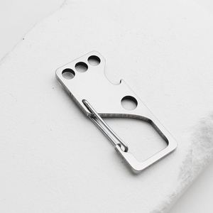 Outdoor EDC Gear Multi Hole Stainless Steel <b>Spring</b> Hook <b>Clip</b> DIY Hardware Accessory for Backpack Keychain Camping Hiking - Product Image 4