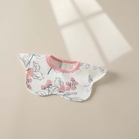 Bavoir pour bébé unisexe à motif de dessin animé en coton 100% imperméable à 360 degrés, résistant aux déversements, à 2 couches, pour nourrissons, classe A, motif de pétales de fleurs