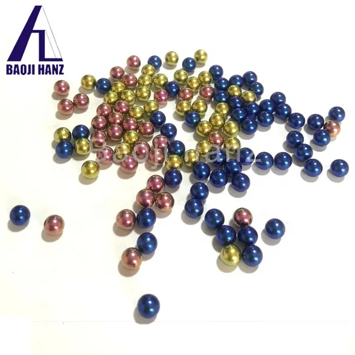 Stock cheaper price pure purple golden 8mm 6mm 5mm titanium ball