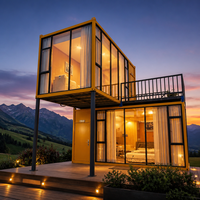 Maison conteneur prête à l'emploi de 20 pieds, démontable, portable, en acier, design contemporain, pour hôtel, isolée, préfabriquée, modulaire