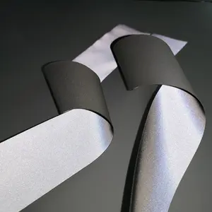 Fabricante al por mayor de alta visibilidad 100% algodón tela reflectante plata ignífugo cinta reflectante de seguridad