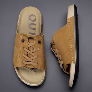 Sandalias de Masaje para Hombre con Punta Abierta, Parte Superior de Microfibra, para Playa, Verano, con Logotipo Personalizado - Product Image 3