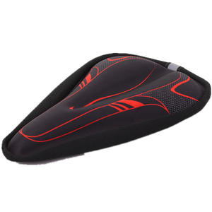 Nuevo cojín para sillín de bicicleta, funda de silicona cómoda negra y roja para bicicleta de montaña, accesorios de ciclismo, Unisex, adultos, HDZD 01 - Product Image 5