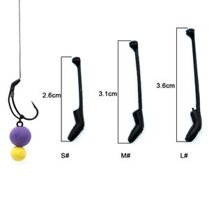 Selco chine 10 pièces accessoires de pêche à la <span class=keywords><strong>carpe</strong></span> crochets en caoutchouc <span class=keywords><strong>D</strong></span> <span class=keywords><strong>Rig</strong></span> Kickers ligne aligneurs manchon - Product Image 4