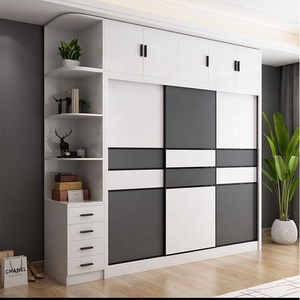 Meubles <span class=keywords><strong>de</strong></span> chambre à coucher Armoire <span class=keywords><strong>porte</strong></span> <span class=keywords><strong>de</strong></span> placard <span class=keywords><strong>coulissante</strong></span> en bois - Product Image 2