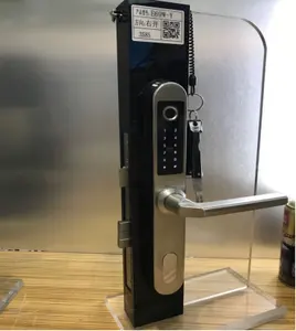 Пользовательский беспроводной цифровой электронный Европейский стиль сканер отпечатков пальцев пароль Wi-Fi приложение Смарт дверной замок для стекла алюминия/деревянной двери