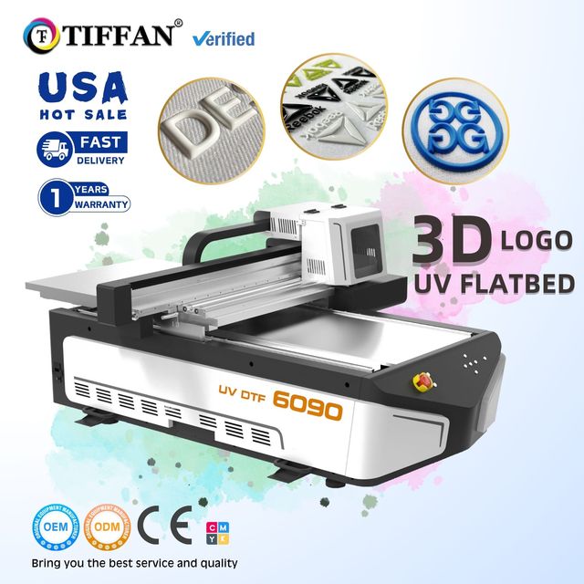 Used Demo Esay to Operate 6090 A1 With Xp600 Head ab Wood Glass Grando Uv Flatbed Printer on Acrylic Uv Printer for Phone case