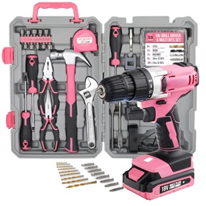 Juego <span class=keywords><strong>de</strong></span> Taladro Multifunción <span class=keywords><strong>de</strong></span> 81 Piezas, Destornillador Inalámbrico <span class=keywords><strong>de</strong></span> 18V, Kit Combinado <span class=keywords><strong>de</strong></span> <span class=keywords><strong>Herramientas</strong></span> Eléctricas para Perforar Agujeros en <span class=keywords><strong>Madera</strong></span> para Renovación del Hogar - Product Image 1