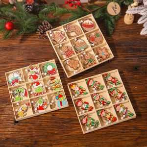 Nouvelle tendance : 18 pendentifs en bois Grinch, lutin, bonhomme en <span class=keywords><strong>pain</strong></span> <span class=keywords><strong>d</strong></span>'<span class=keywords><strong>épice</strong></span>s, ornements de Noël à suspendre à l'arbre de Noël, écologiques, fabriqués à la machine - Product Image 3