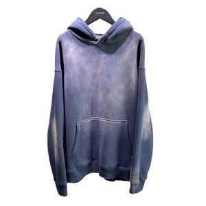 Felpa Vintage di alta qualità con cappuccio da uomo pesante pesante oversize felpe con cappuccio in cotone bianco con cappuccio retrò - Product Image 5