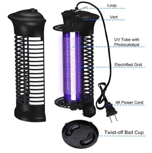 <span class=keywords><strong>Lampe</strong></span> UV Suspensible Intérieur Électrique Bug Zapper 1000V <span class=keywords><strong>Grille</strong></span> Tueur <span class=keywords><strong>Lampe</strong></span> pour Moustiques Mouches Ravageurs Insectes Maison Chambre Cuisine - Product Image 3
