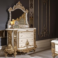 Table de maquillage classique turque sur mesure en bois de luxe de haute qualité avec miroir, vente en gros