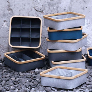 <span class=keywords><strong>Boîte</strong></span> de rangement en <span class=keywords><strong>bois</strong></span> pour chaussettes, sous-vêtements, <span class=keywords><strong>tiroir</strong></span>, organisateur de soutien-gorge et de culottes, panier de rangement pour placard, rangement et organisation de la maison - Product Image 2