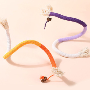 Mainan kunyah kucing tali katun interaktif mainan kucing dalam ruangan dengan Gall buah untuk anak kucing - Product Image 1