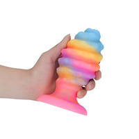 L Tamaño Enorme Noche Brillante Anal Dilatadores Silicona Consoladores Vaginal Masturbador Mujeres Big Butt Plugs Herramientas Sexuales para Hombre