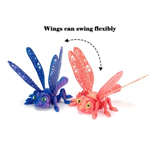 Libélula de Plástico Impresa en 3D, Modelo Animal Articulado Multiarticulado, Juguete Antiestrés para Decoración de Escritorio y Regalo - Product Image 1