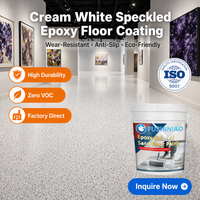 Revêtement de sol en terrazzo auto-nivelant à base d'époxy 100% solides avec sable coloré, peinture époxy effet marbre OEM pour entrepôt et garage