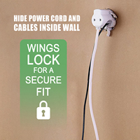 Nuevo Kit de Gestión de Cables para TV con Toma de Corriente de Pared Personalizada para EE. UU., Accesorio de Sierra Perforadora y Ocultador de Cables