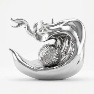 Stainless Steel Mirror Art <b>Sculpture</b> Modern Abstract Polished Reflective Outdoor Metal Statue Custom Color Customized Sizes - Product Image 3
