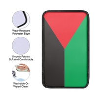 Tapis d'accoudoir de véhicule léger et fin avec drapeau de la Martinique, protection antidérapante pour la plupart des voitures