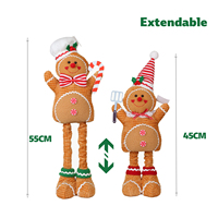 SOTE Haute Qualité De Noël Gingerbread Man Jambes Rétractables Drôle Chef Série De Noël Décoration D'intérieur