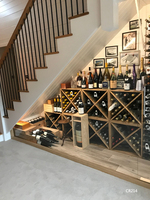 Présentoir mural en verre pour cave à vin or home fu racks