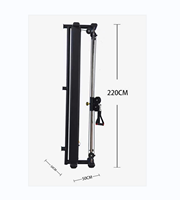 Machine à poulies murale Dinuo pour la musculation à domicile, avec système de poulies doubles réglables, pour exercices de tirage vertical et croisés, compatible avec les poids libres