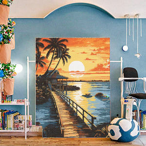 Nouvelle série <span class=keywords><strong>Paysage</strong></span> 40*50cm – Peintures diamantées 5D en acrylique à poinçonner, faites main pour enfants et adultes - Product Image 3