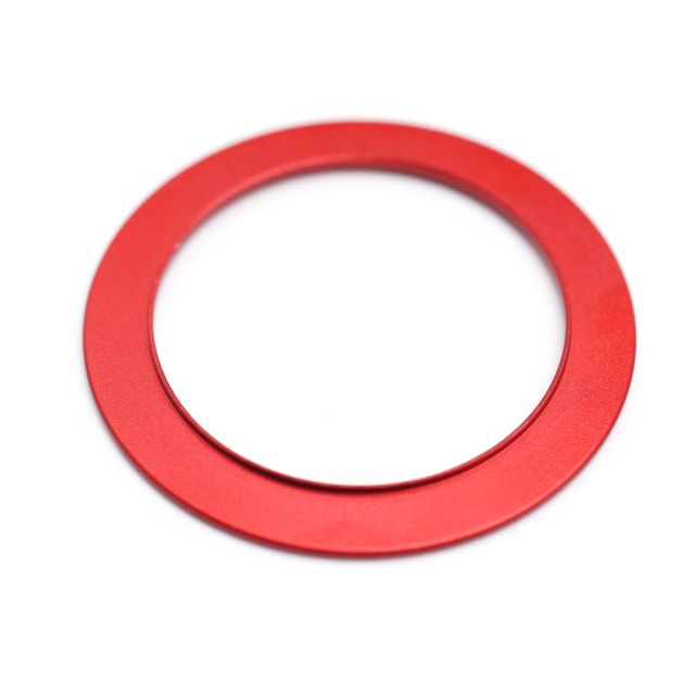 Factory Custom Red Anodized Aluminum Adapter Ring Gasket Precision Machined Sealing Washer for Industrial Use