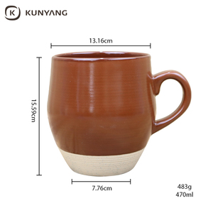 Fabricant de tasses à café personnalisées en gros Tasse à café en <span class=keywords><strong>céramique</strong></span> avec <span class=keywords><strong>engobe</strong></span> - Product Image 4