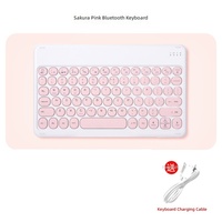 Tablette d'apprentissage 10 pouces avec clavier sans fil silencieux et souris à boutons ronds pour iPad/Tablettes et Smartphones - Idéale pour le bureau et les études - En stock