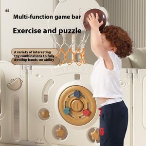 Parc de jeu pliable pour enfants à motif animal, clôture de protection en plastique, tapis de jeu pour bébés à usage domestique, aire de jeu sécurisée pour bébés - Product Image 3