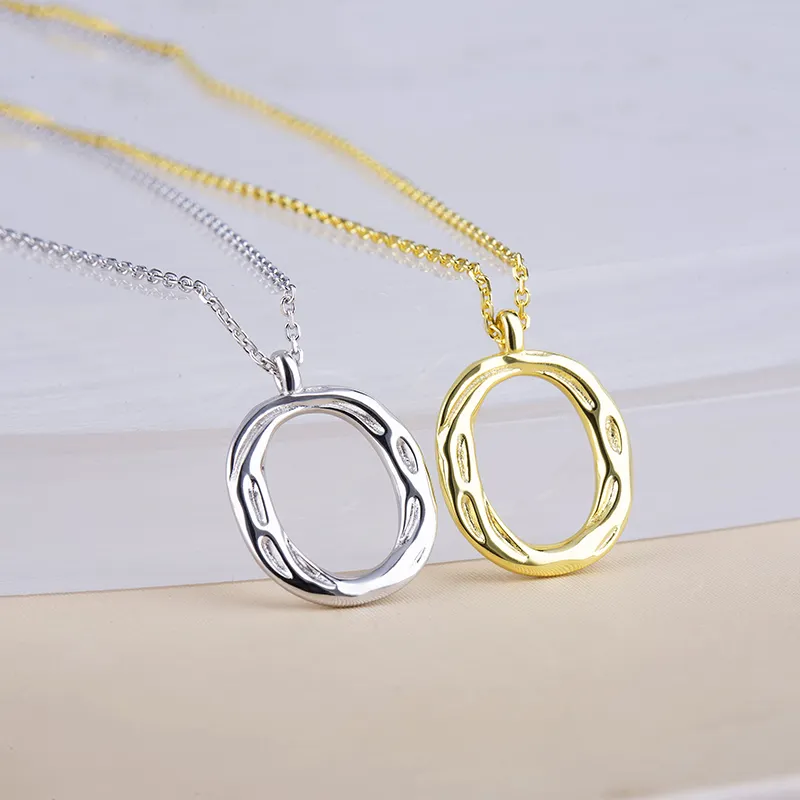 Women Luxury Jewelry Accessories 925 Sterling Silver Pendant 14K Gold Necklace