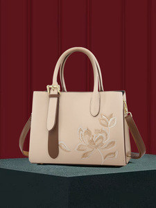 <span class=keywords><strong>Sac</strong></span> fourre-tout en cuir PU de haute qualité pour femmes deux poignées grande capacité sacs à main à bandoulière en gros doublure en Polyester pour un usage quotidien - Product Image 2