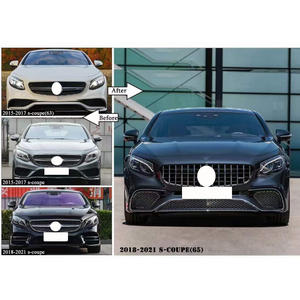 S Class <span class=keywords><strong>Coupe</strong></span> W217 C217 Actualización S65 Estilo Parachoques delantero Rejilla Difusor trasero Punta de escape Kit de cuerpo para <span class=keywords><strong>Mercedes</strong></span> Benz 2014-2021 - Product Image 3