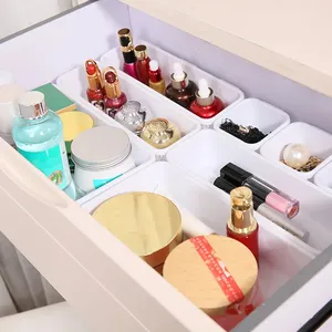 8 Stück/Set verstellbare Schublade Aufbewahrungsbox Tablett Kosmetik Kosmetik verschiedenes Trennregal