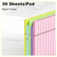 Bloc-notes A5 ligné, bloc-notes mémo, pastel, 5 couleurs, fournitures de bureau et scolaires, vente en gros, papeterie, prise de notes quotidiennes