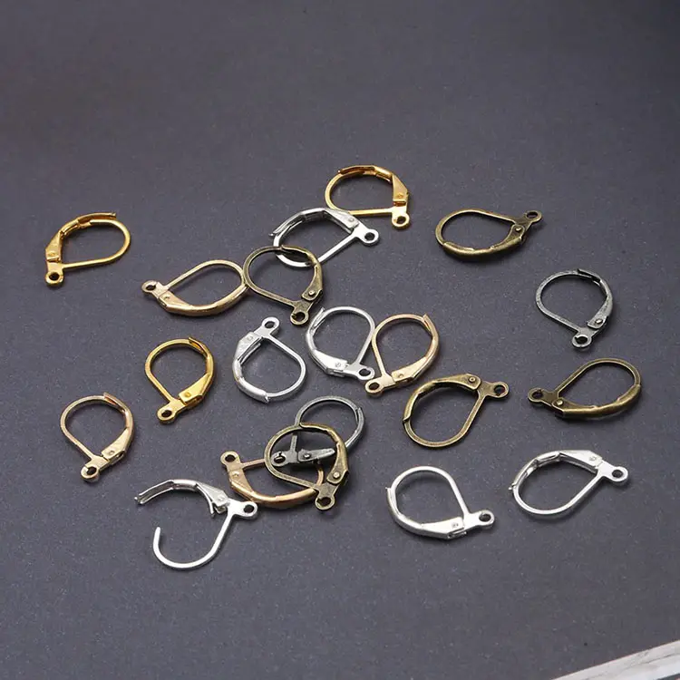 JF0930 Zilver/Goud/Brons/Koper Plated Lever Terug Earring Haken, Leverback Oorhaakjes, Earring Bevindingen