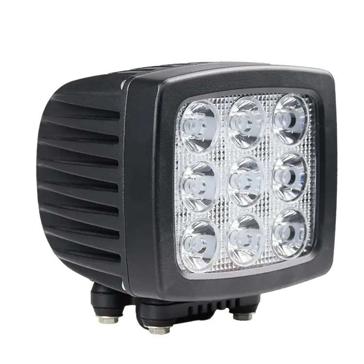 Design tout-terrain haute puissance carré 90w 5.2 pouces Spot/faisceau d'inondation Led lumière de conduite 5.2 pouces 12v 24v EMC CE voiture Led lumière de travail pour camion