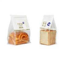 Sac à pain de taille personnalisée, nouveau design, avec fenêtre transparente, fermeture hermétique, toast, imprimé personnalisé, qualité alimentaire, sachet debout