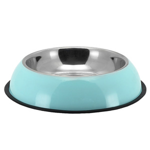 Stainless Steel Cat &amp; <strong>Dog</strong> <strong>Bowl</strong> Anti-fall Wear-resistant Thickened Non-slip Rubber Sole Not Easy Overturn Pet Supplies - Product Image 1