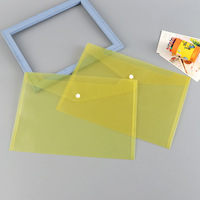 Sac de documents en plastique personnalisé pp a5 a4 enveloppe transparente portefeuilles de poche dossier scolaire document sac de classement transparent avec bouton pression