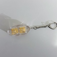 Porte-clés innovant à base ovale, forme chat, 2 touches, pour soulagement du stress, amélioration de la concentration, jouet DIY avec bouton de clavier, cadeau