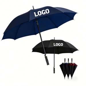 Parapluies promotionnels personnalisés avec logo, parapluies de golf automatiques droits et grands en pongé coloré, de luxe pour l'extérieur - Product Image 1