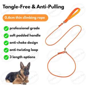 <span class=keywords><strong>Laisse</strong></span> de dressage anti-étranglement <span class=keywords><strong>pour</strong></span> chien, anti-emmêlement 360° °   <span class=keywords><strong>Laisse</strong></span> d'entraînement <span class=keywords><strong>pour</strong></span> chien pivotante, résistance à la rupture 500 kg, avec poignée rembourrée - Product Image 2