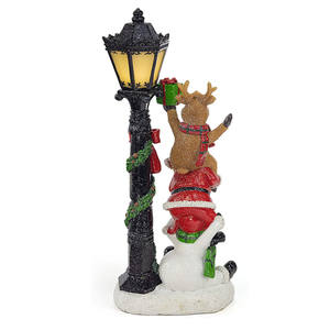 Lampe LED en résine pour fêtes, bonhomme de neige, père noël, amis, lumière luisante, pour les fêtes - Product Image 2