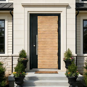 <span class=keywords><strong>Puerta</strong></span> Exterior de Metal de Doble Color, Diseño de Seguridad de Acero, Estilo Americano Moderno, para Casa, Vivienda, Villa - Product Image 2