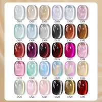 Vernis à ongles gel magnétique longue tenue non toxique, couleur tendance automne-hiver, ambre cristal rouge brun, effet œil de chat transparent UV
